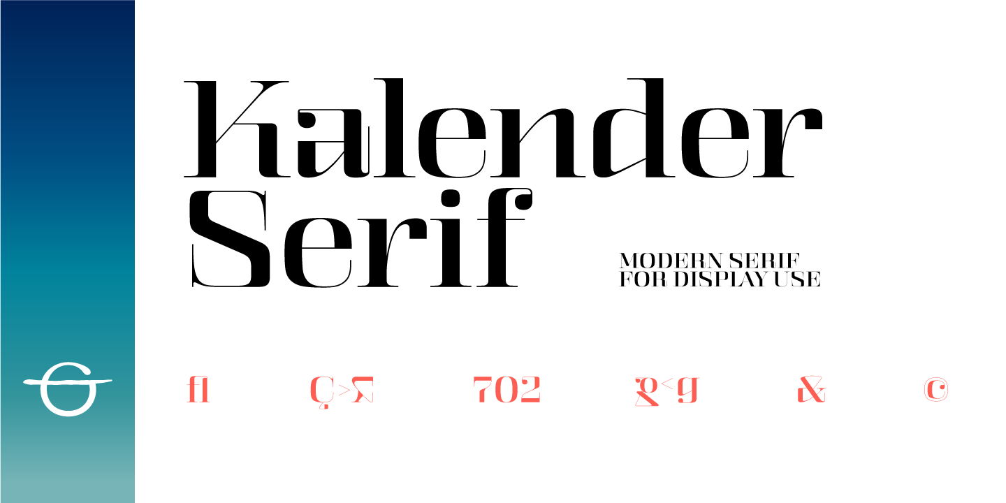 Beispiel einer Kalender Serif-Schriftart #1